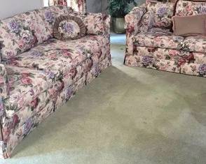 260 - Custom Upholstered Matching Sofa & Loveseat

