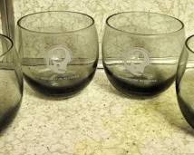323 - 4 NFL Washington Redskins Roly Poly Glasses 3.25"
