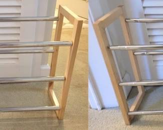 417 - 2 Expandable Shoe Racks collapsed size, 18 x 8 x 20
