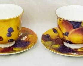 24 - 4 Nobilta Bone China Cups and Saucers
