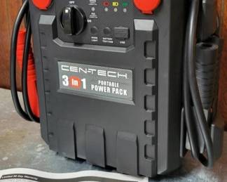 158 - Cen-Tech 3in1 Portable Power Pack w/ manual You are buying a used as-is electric/electronic item. We do not guarantee all components are present, and if it is not expressly stated, it is untested.
