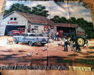 284 - John Deere Coca-Cola Throw Blanket 64 x 50
