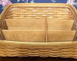 288 - Longaberger Desk Organizer Basket 9 x 15 x 9
