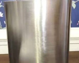 313 - Large 80oz Stainless Steel Flask Decanter 9 x 8
