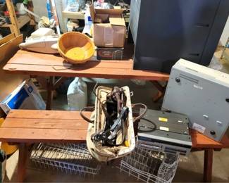 1611 - Group Items on Top & Under Table/Bench picnic table & benches not included
