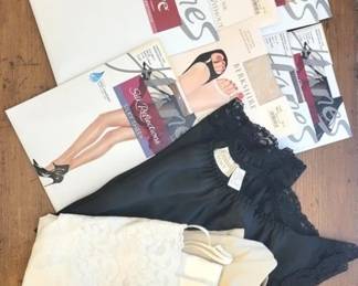 460 - Hanes Panty Hose (NEW) & Victoria Secret 1/2 Slip 2 camisoles
