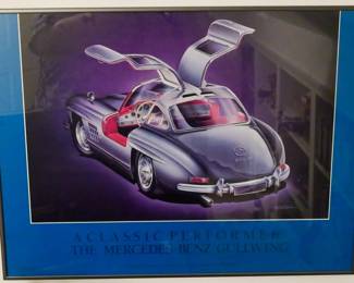 1044 - Framed Mercedes Car Print 18x24
