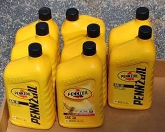 49h - 8 Pennzoil 10W-30 Quarts Oil Full

