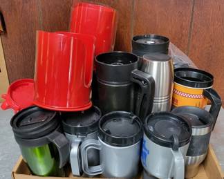 809 - Lot of Assorted Travel Mugs & More
