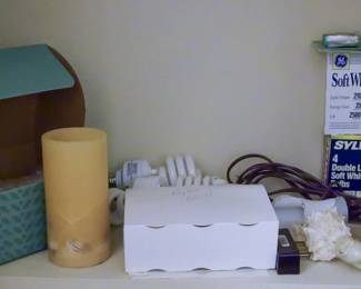 1158 - Shelf of Assorted Bulbs & etc
