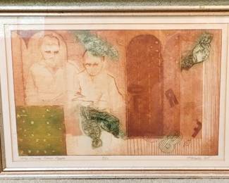 132 - "My Candy Store Pappa" Signed Art 5/20 - 1965 13.5 x 19.5
