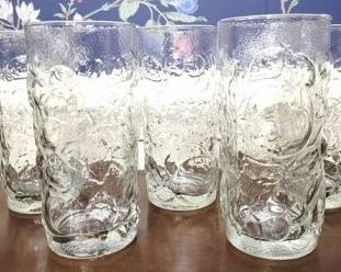 315 - 5 Mid-Century Fruit Glasses 6"
