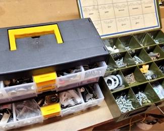 1631 - 2 Bins with Screws & Etc
