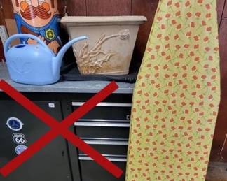 166 - Ironing Board & more (DOES NOT INCLUDE CABINET)
