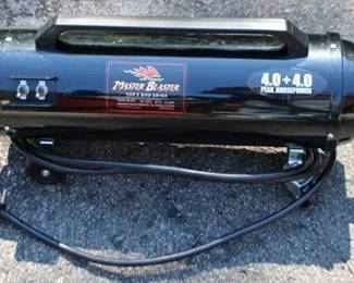 46h - Master Blaster Vehicle Dryer w/ hose & accessories You are buying a used as-is electric/electronic item. We do not guarantee all components are present, and if it is not expressly stated, it is untested.
