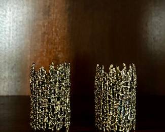 Brutalist candlestick holders