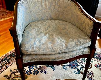 Hickory Chair upholstered barrel chairs (2 available)