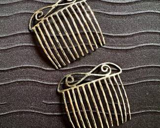 Silver hair combs