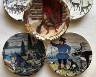 Arabia Finland Vintage Christmas Greeting Plates