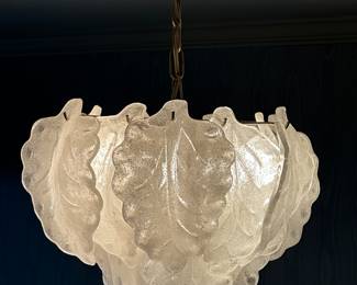 Mid Century Murano Glass Chandelier.  Professional removal required.