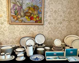 Hutschenreuther "Olivia Cobalt"  and Minton "St James" Tableware