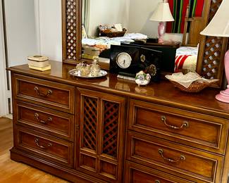Drexel Furniture six drawer dresser and mirror