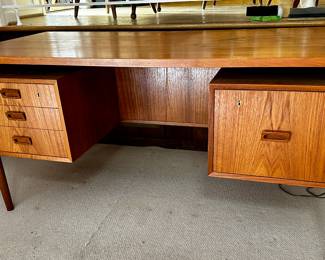 Mid Century Floating Top teak desk