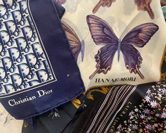 Vintage silk scarves from Han Mori, Laura Ashley and more