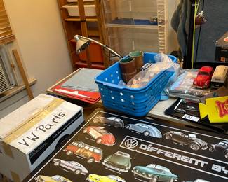 VW Parts - storage bins - standing lamp