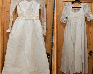 Vintage wedding dress & honeymoon lingerie