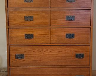 Tall mission style dresser