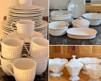 Mikasa - Corning Ware - Pyrex - Milk Glass
