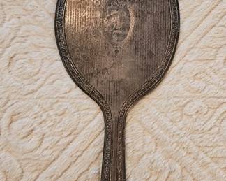 Antique sterling hand mirror