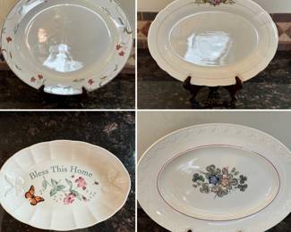 Misc. serving platters and plates