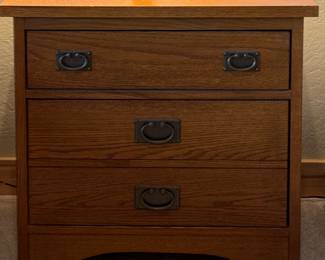 Mission style bedside table