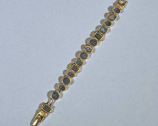 ANTIQUE COIN STYLE BRACELET | Designed as a gold-tone bracelet with miniature antique/ancient-style coins. -  l. 7 in