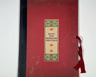 FREDERIC REMINGTON PRINT PORTFOLIO | Eight New Remington Paintings, copyright 1909 by P. F. Collier & Son. - h. 17 x w. 12 in