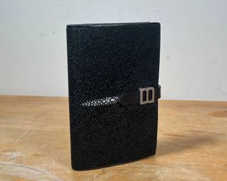 COLORE BORSO FILOFAX | Knoxbrain by Colore Borso shagreen / sharkskin filofax personal organizer with inserts. - h. 7.5 x w. 5 in