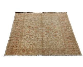 CONTEMPORARY OUSHAK-STYLE RUG | A contemporary Oushak-style carpet with an overall flowery / geometric pattern. - w. 82 x l. 102 in