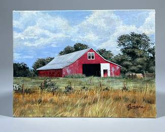 CYNARA OIL PAINTING | The Wheat and the Tares.
Oil on board. Signed lower right, titled & dated “July 2002” on verso - w. 9 x l. 12 in