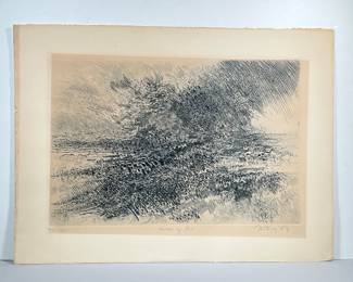 GABOR F. PETERDI (American 1915-2001) LITHOGRAPH | Rolling Sea. Lithograph on paper. 17 x 24 in. Sight. Titled, signed & dated “64” and numbered “72-100” on bottom. - w. 22.75 x l. 30 in
