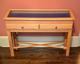 Oak Colored Display Case