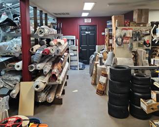 Household Hardware, Gas And Plumbing Fittings, ATV & Utility Tires, Automotive Repair, Electrical Wiring, Lighting, Home Decor, Area Rugs, Double Sided Gondola Shelving, And More