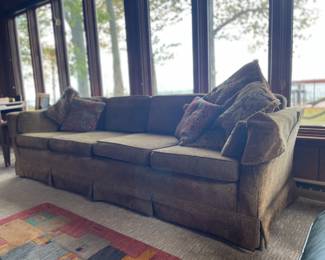 High-quality, 7-foot-long sofa with an easy-going, classic style. Perfect for naps, games, and entertaining, it offers incredible comfort with a worn-in charm that's ready for many more years of cozy relaxation.