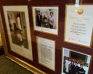 Autographed by Laura and George Bush