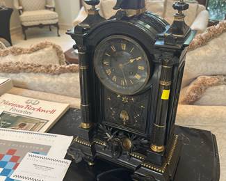 Antique metal clock