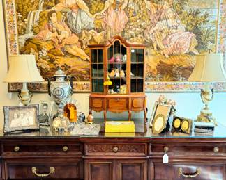 Large Italian tapestry is not faded as it appears in this photo.