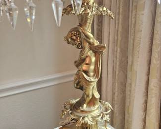Candelabra have been regilded and are in excellent condition
