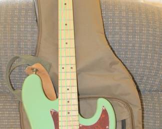 XAVIERE CUSTOM - 4 STRING BASS GUITAR - AND CASE.