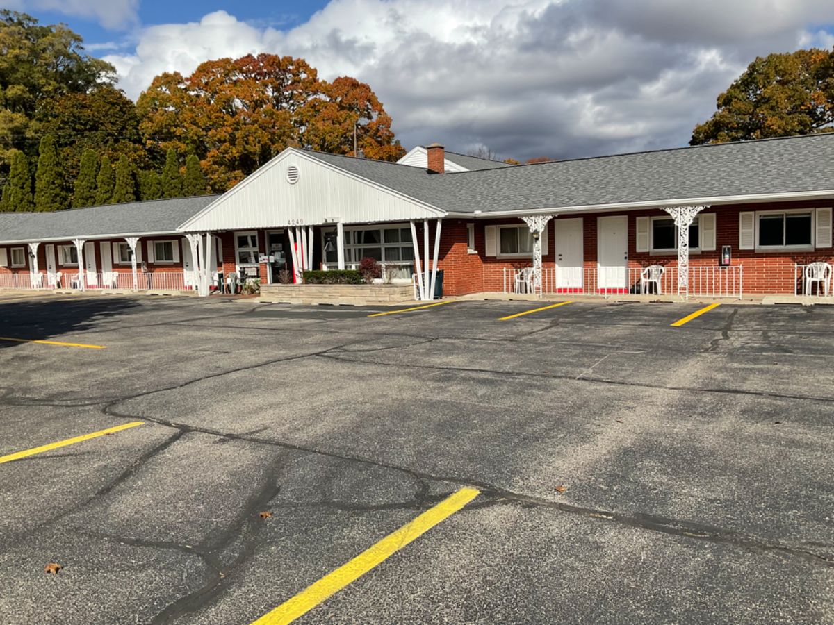 Lots of parking. You will find the residence area through the main entrance & office.